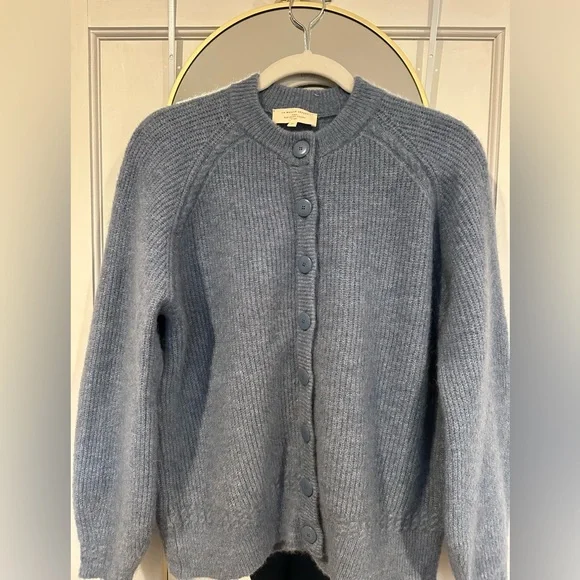 Sezane Summer Blue Emile Cardigan - Picture 2 of 3